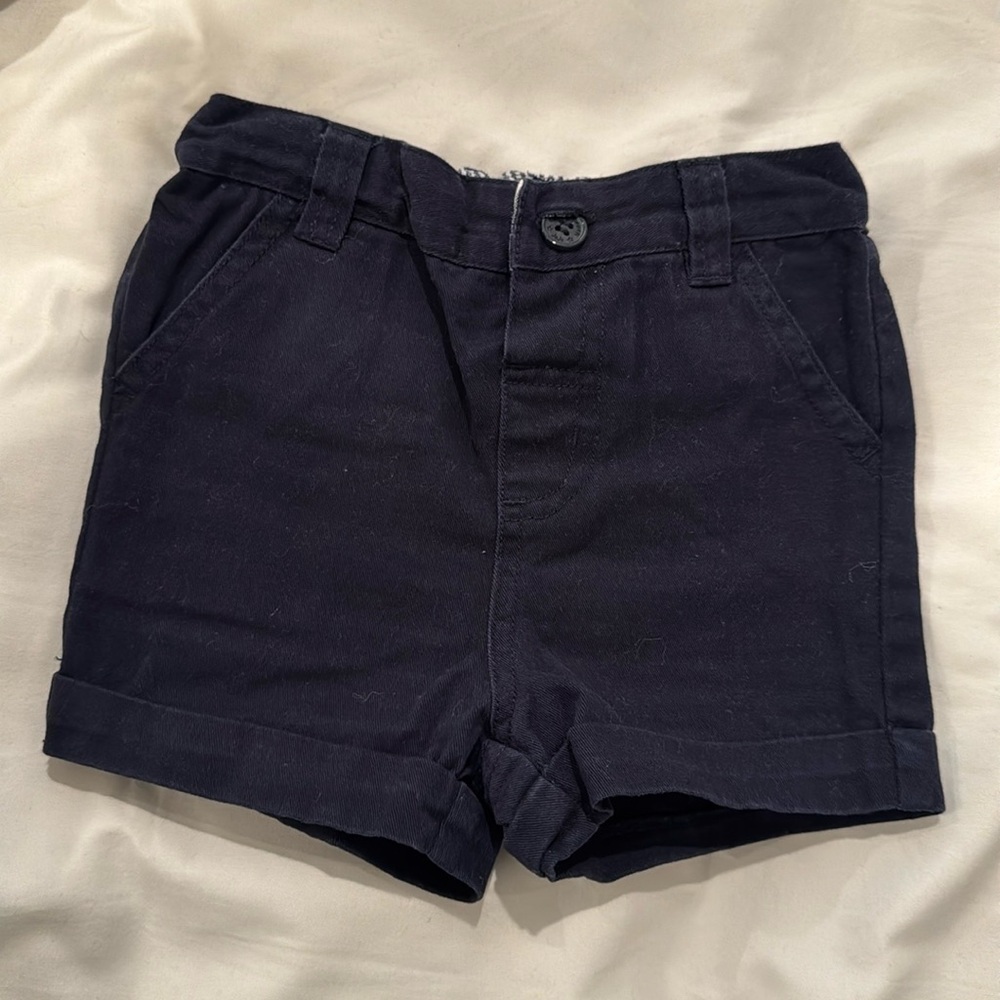 Navy Blue Baby Shorts with Cuffs​​​​​​​​​​